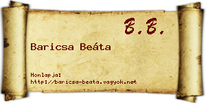 Baricsa Beáta névjegykártya